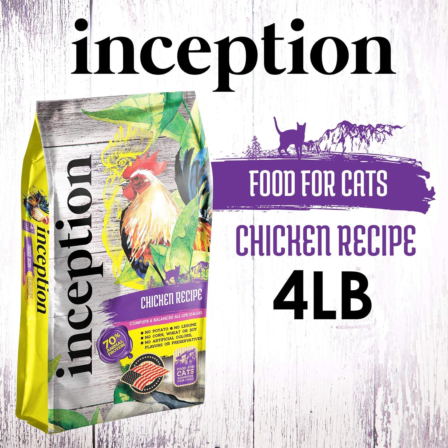 ® Dry Cat Food Chicken RecipeMeat First Legume Free Dry Cat Food 4 Lb. Bag