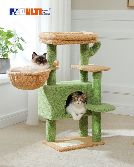 Cat Condo House and Scratching Post Cat Activity Tree